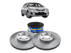 Par Disco de Freio HIPPER FREIOS Ventilado para Toyota Corolla 1.8 2.0 16V 2007 até 2014 - Cod. HF504