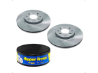 Par Disco de Freio HIPPER FREIOS para Fiat Brava 1.6 1.8 1999 até 2003 - Cod. HF30
