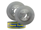 Par Disco de Freio HIPPER FREIOS Sólido para Peugeot 207 1.6 16V 1.4 8V 2009 até 2014 - Cod. HF298