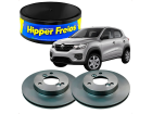 Par Disco de Freio HIPPER FREIOS Ventilado para Renault Kwid 1.0 12V 2018 até 2023 - Cod. HF705B